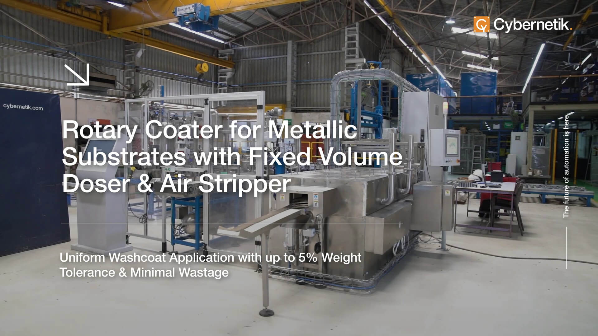 Rotary Coater for Metallic Substrates with Fixed Volume Doser & Air Stripper