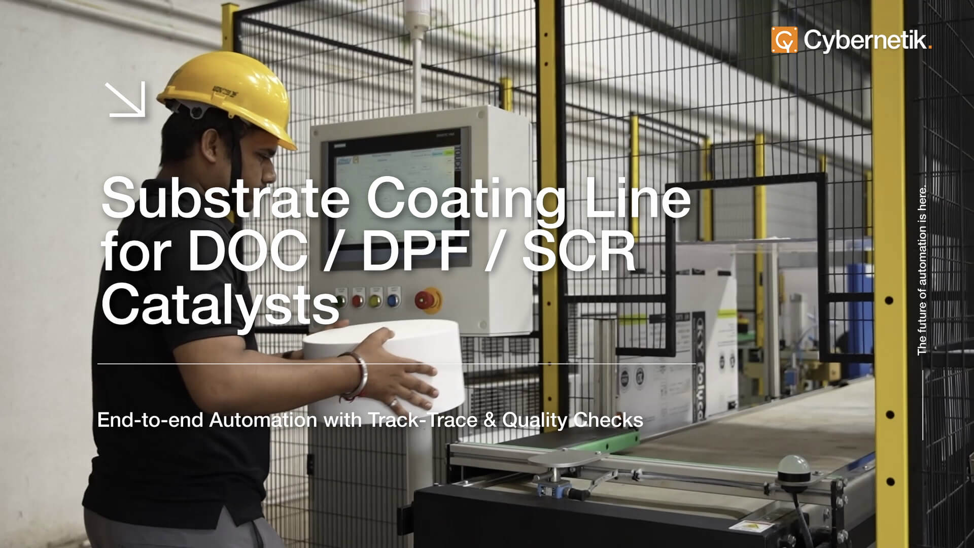 Substrate Coating Line for DOC/DPF/SCR Catalysts | Cybernetik Substrate Coating Automation
